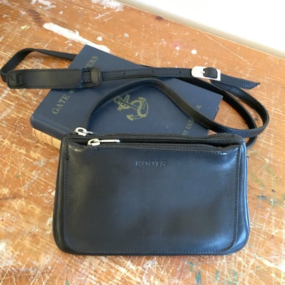 Vintage Roots Leather Mini Crossbody Bag, Black - Picture 8 of 8